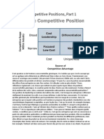 Generic Competitive Positions J Part 1