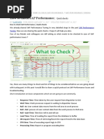 SAP Perf Tuning