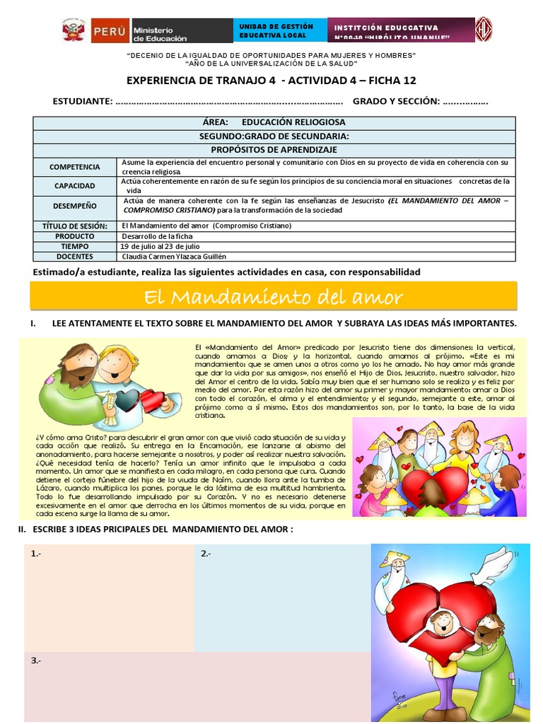 Template Experiencia 4 Actividad 4 Ficha 12 Segundo Pdf