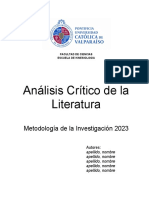 Plantilla y Formato para La Elaboración Del Informe Final (Análisis Crítico)