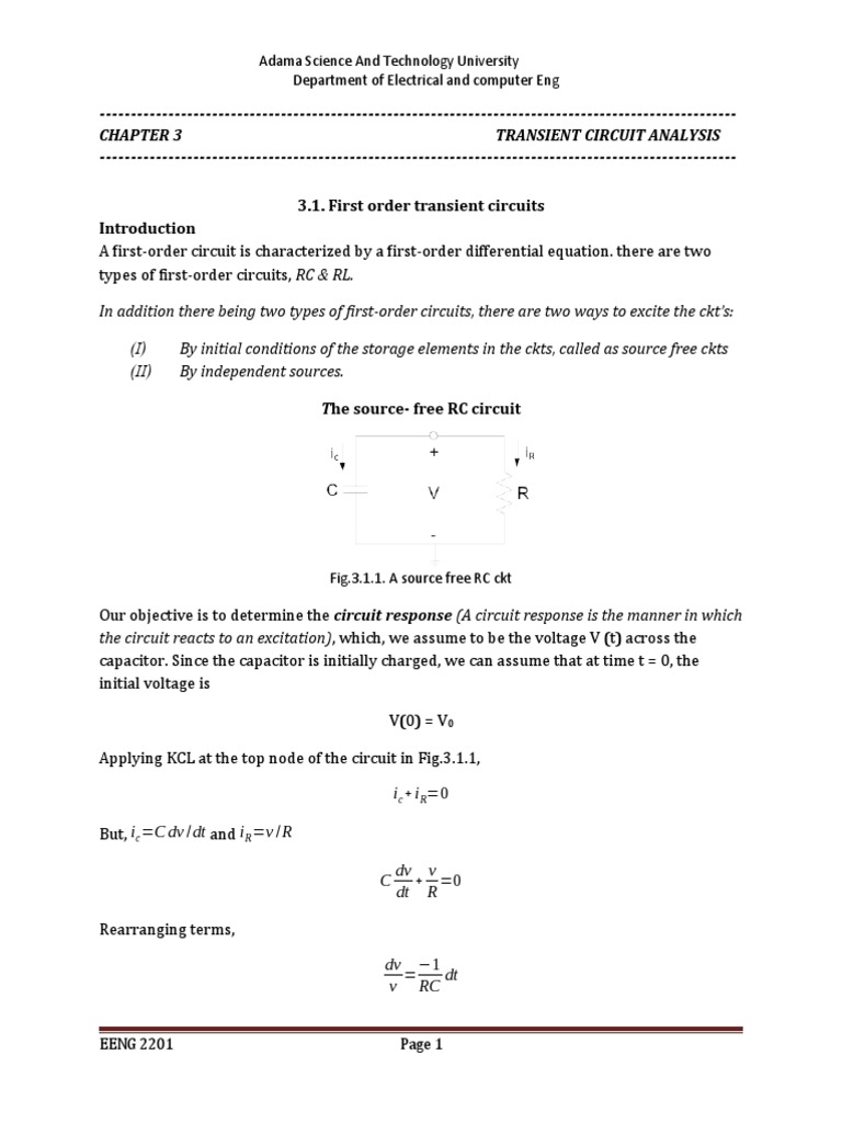 Chapter 3 Pdf Electrical Network Capacitor