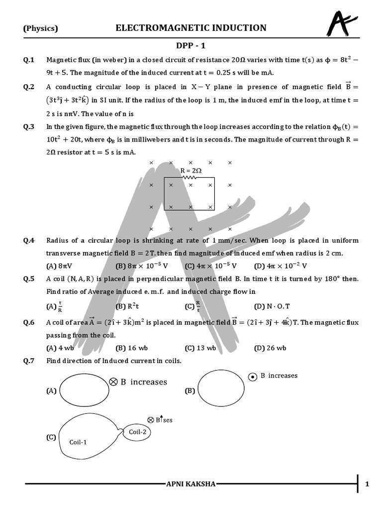 Induced EMF in Electromagnetic Circuits | PDF | Electromagnetic ...