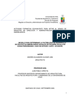 Modelo Para Determinar La Factibilidad de Desarrollo de Proyectos Inmobiliarios