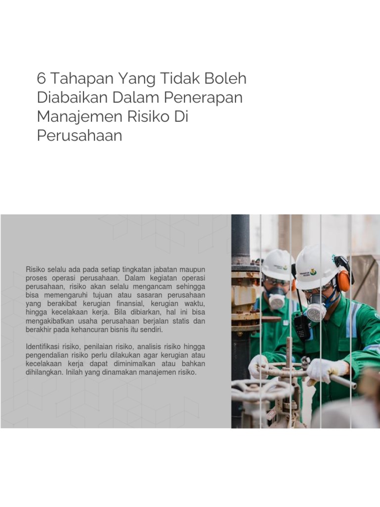 6 Tahapan Manajemen Risiko Pdf