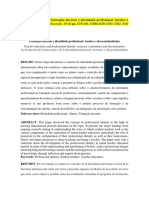 11formacao Docente e Identidade Profissional Tensoes e (Des) Continuidades