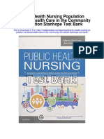 Public Health Nursing Population Centered Health Care in The Community 9th Edition Stanhope Test Bank
