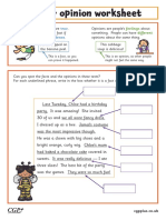 2-Fact or Opinion Worksheet Foundation (Years 5-6) Printer Friendly - E2WFE223