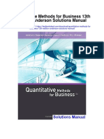 Quantitative Methods For Business 13th Edition Anderson Solutions Manual