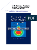 Quantum Mechanics A Paradigms Approach 1st Edition Mcintyre Solutions Manual