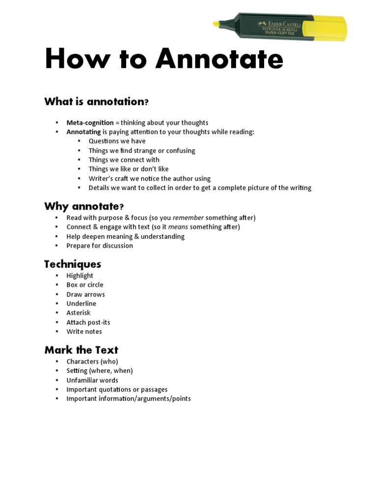 How To Annotate | PDF
