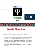 BM0668 - WK 1 - Intro To Media Psych (Lecture Notes)