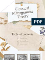 Group 1 - Classical Management Theory