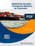 PDFA Estadística Anuales de Transporte Marítimo en Colombia 2022