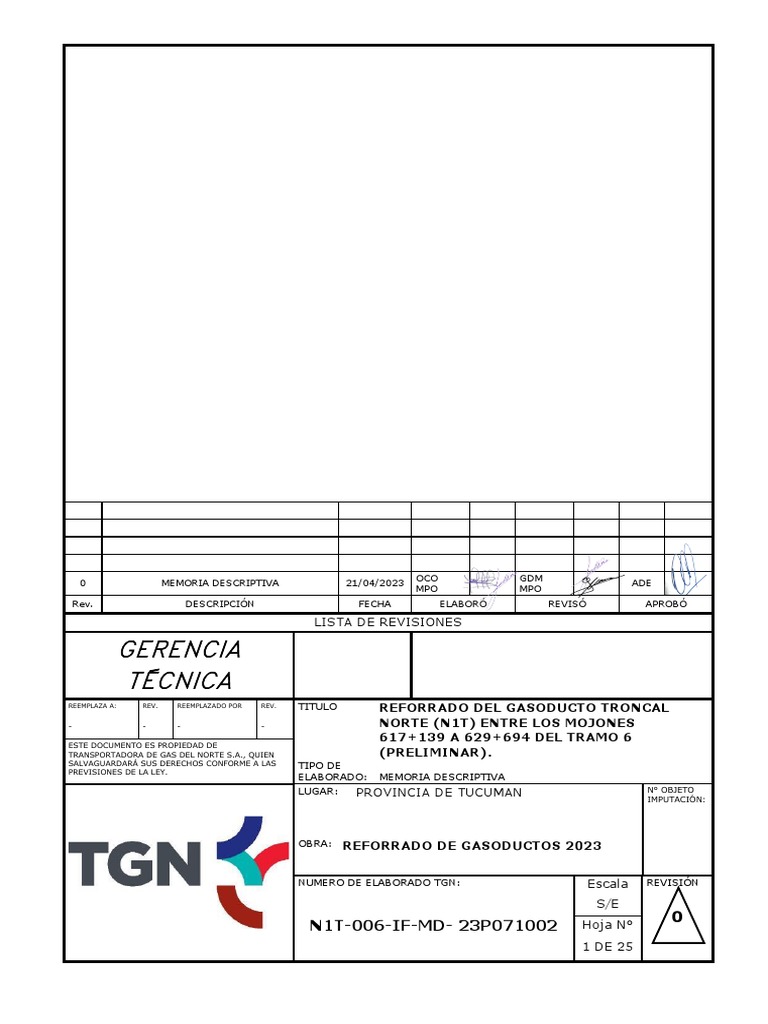 N1T-006-IF-MD - 23P071002 - Rev1-Signed | PDF | Medición | Precipitación