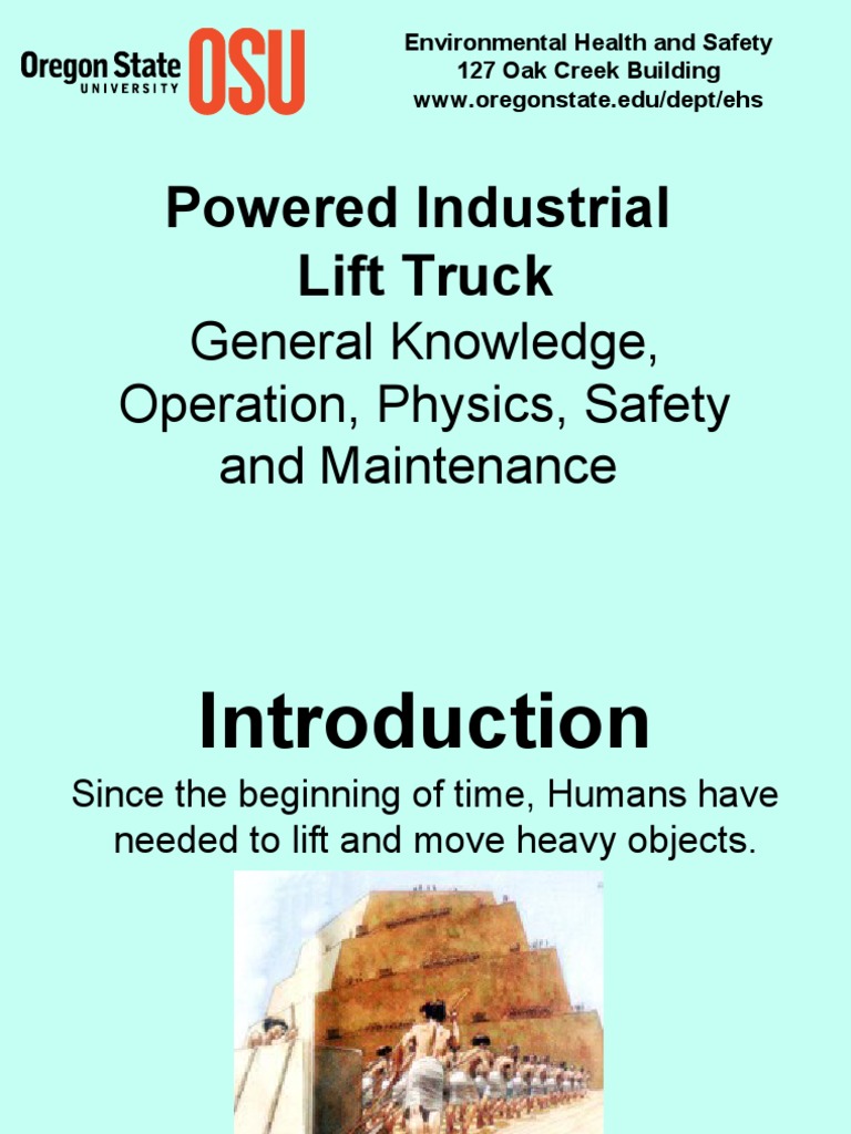 Ehs Forklift Training PDF Truck Forklift