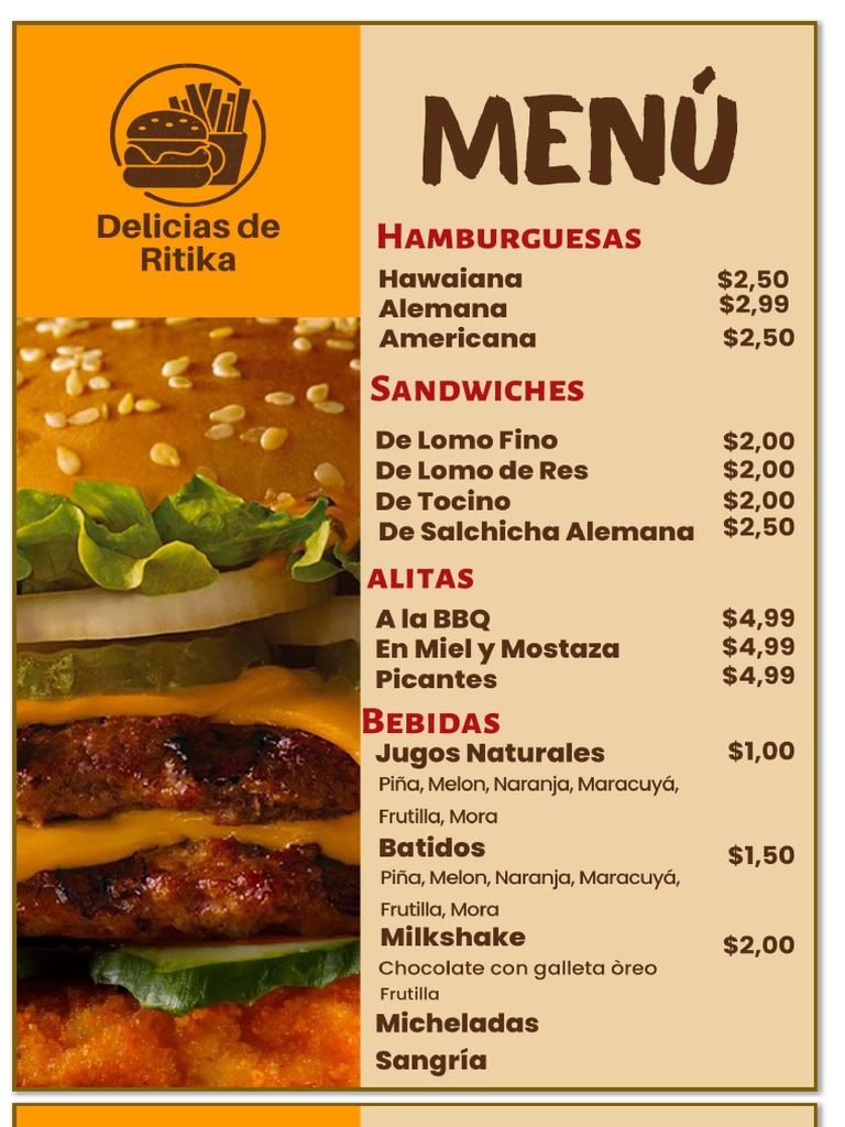 Carta de Menu | PDF