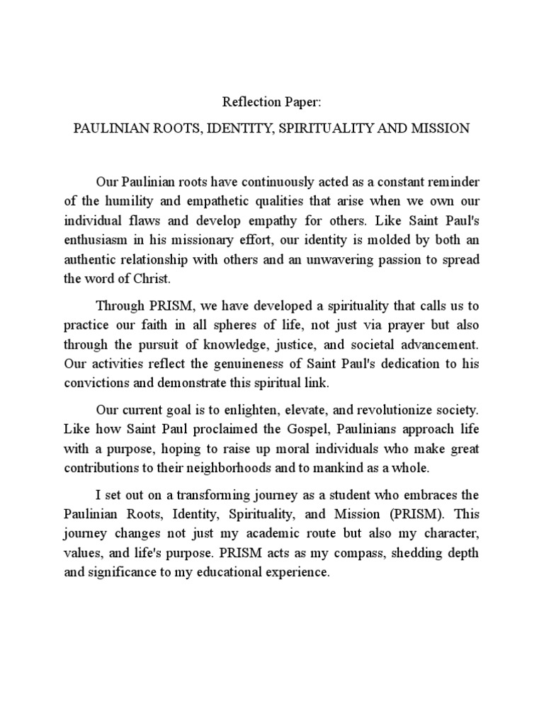 Paulinian Identity and Mission Reflection | PDF