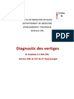 Diagnostic Des Vertiges