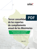 CEPLAN - Tercer Consolidado de Reportes de Cumplimiento Anual de Los Ministerios