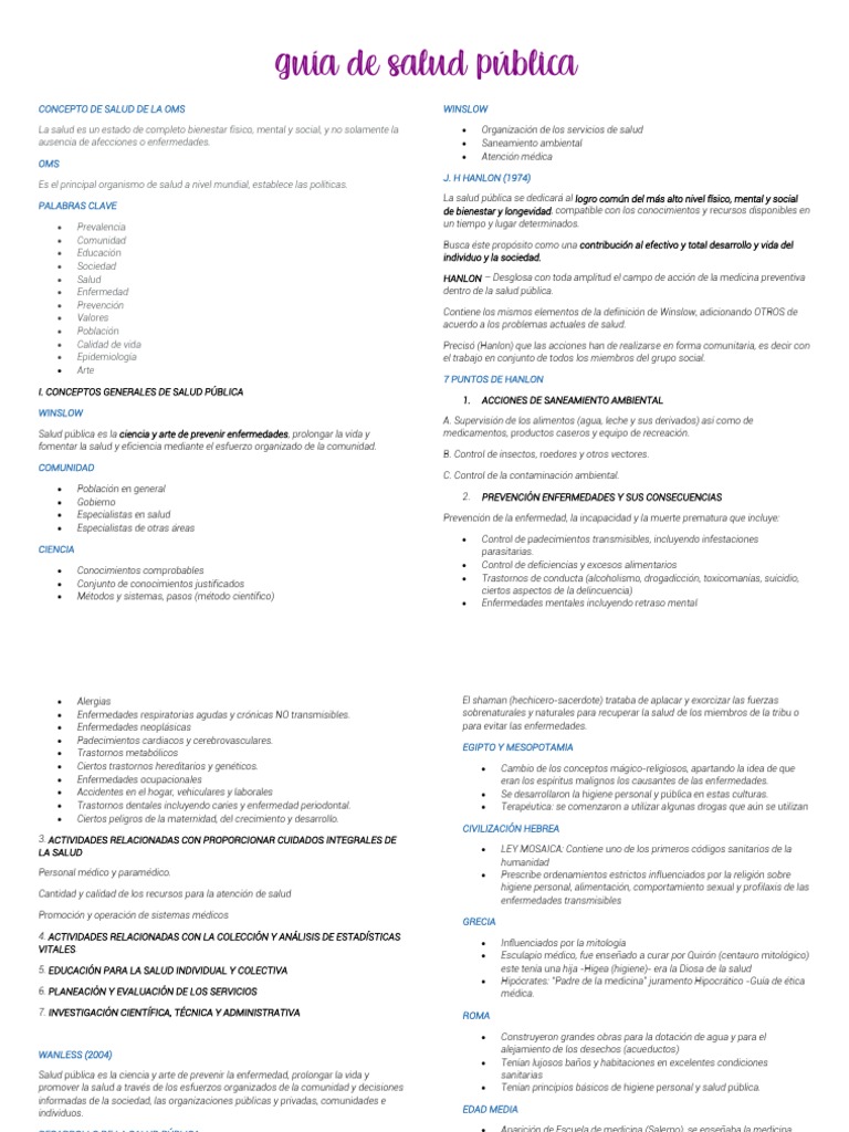 Guía De Salud Pública Completa Pdf Unicef Organización Mundial De