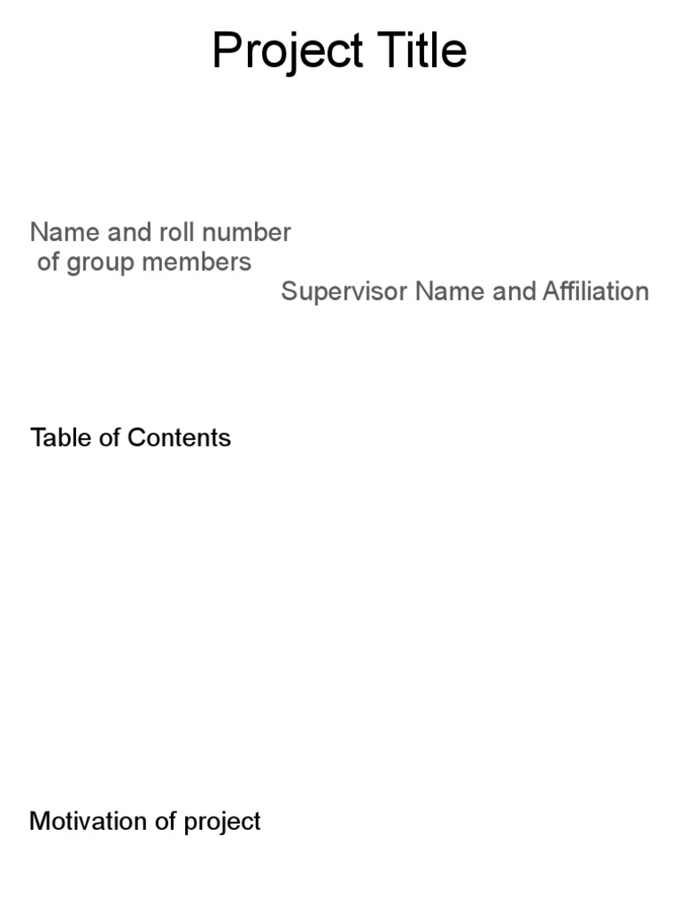 Project PPT Format | PDF