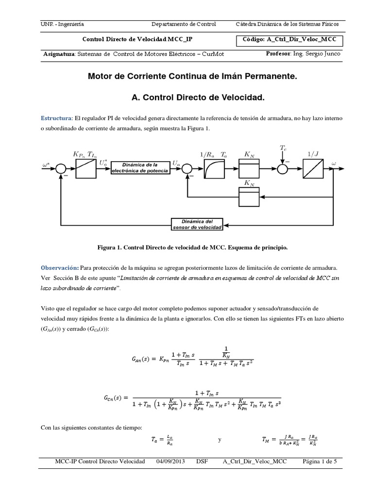 2 - MCC-IP - Control - Directo - Velocidad | PDF | Corriente eléctrica ...