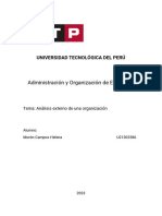 Administración y Organización de Empresas: Universidad Tecnológica Del Perú