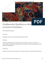 Fundamentos Filosóficos e Críticos Do Conceito de Fantástico