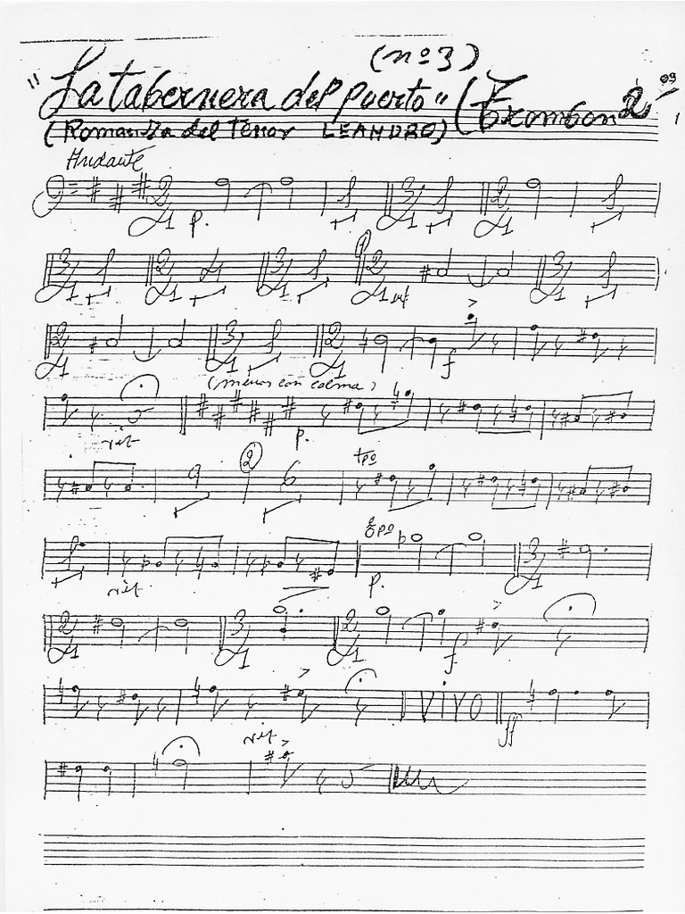 La Tabernera de Puerto No Puede Ser Violoncel PDF