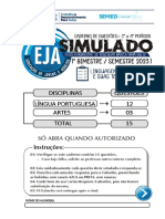 Simulado Eja 3º e 4º Periodo