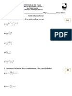 Modelo de Parcial I Matemáticas II