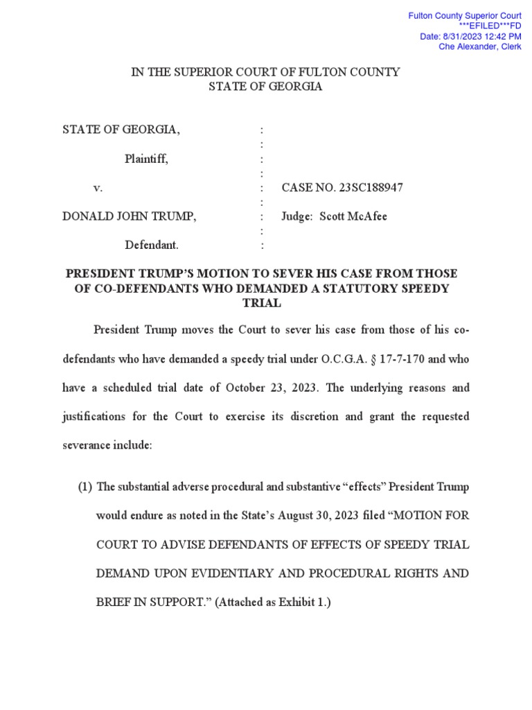 23SC188947 - Motion | PDF | Continuance | Discovery (Law)