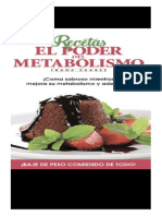 Recetas Poder Del Metabolismo