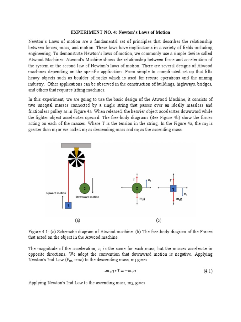 Net Force Analysis in Atwood Machines | PDF | Force | Mass