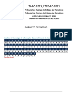 FGV 2021 TJ Ro Analista Judiciario Analista de Sistema Desenvolvimento de Sistema Gabarito