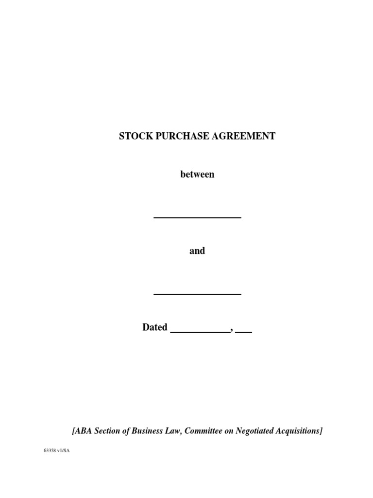 Stock Purchase Agreement Template | PDF | Taxes | Breach Of Contract