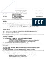 Sample Resume Format 2022
