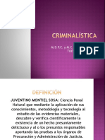 CriminalÍstica, Conceptos Generales