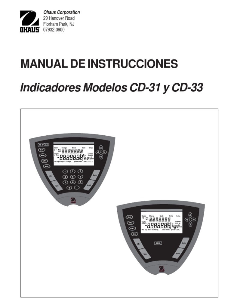 Manual Ohaus CD 31-33 | PDF | Science | Electromagnetismo