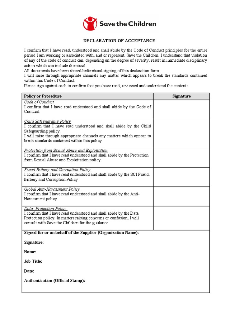Declaration Form | PDF