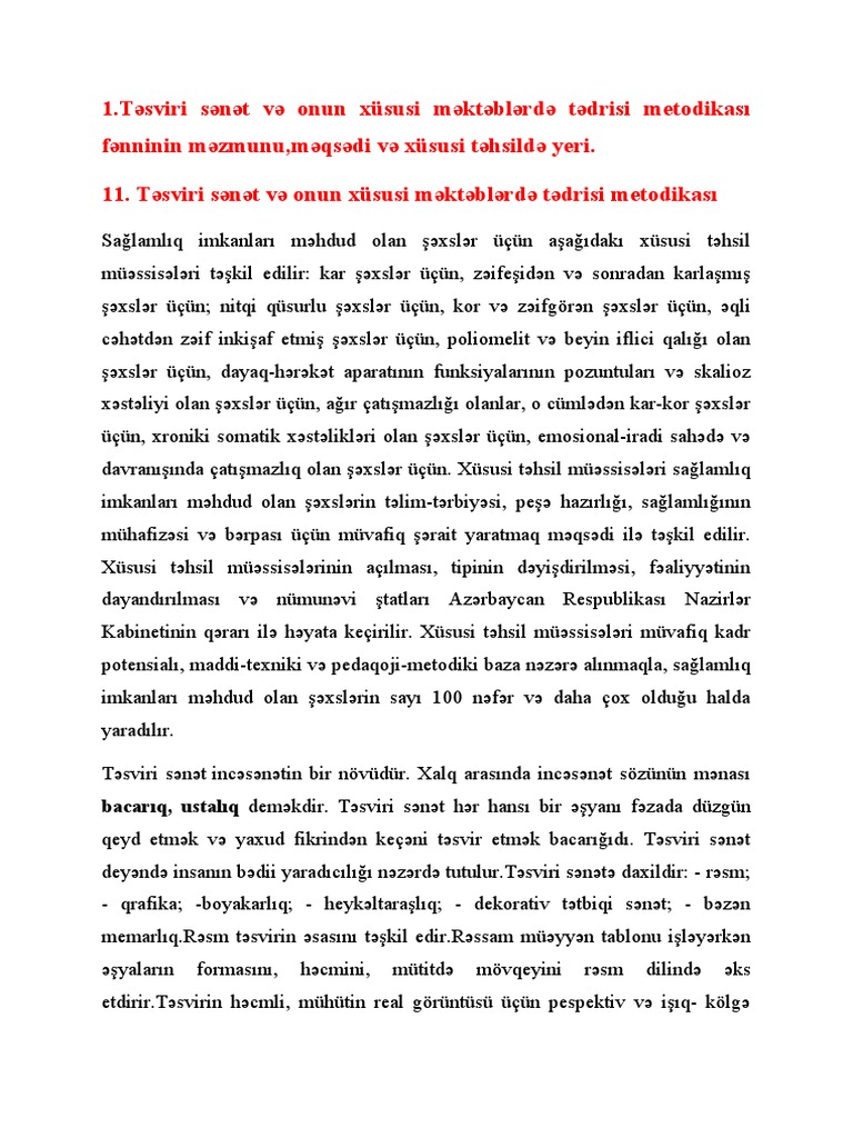 Təsvir Suallar | PDF