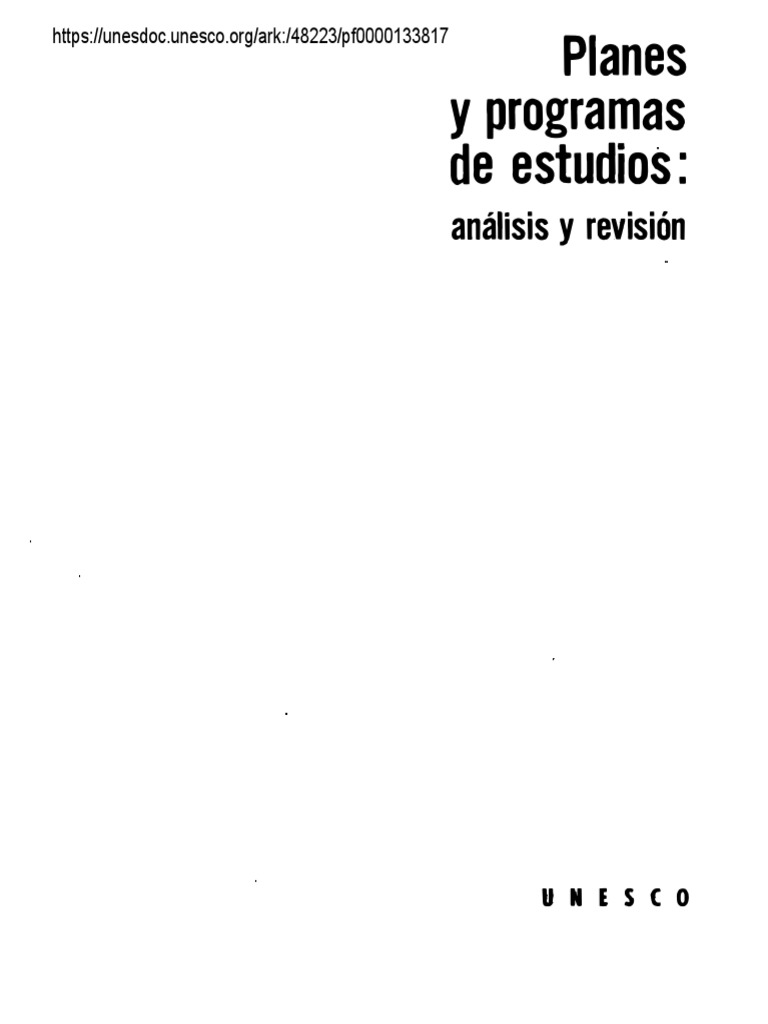 Planes y Programas de Estudios - Analisis y Revisiòn | PDF | Plan de ...