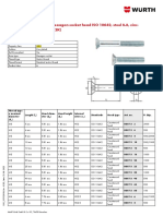 Countersunk Screw With Hexagon Socket Head ISO 10642 Steel 8.8