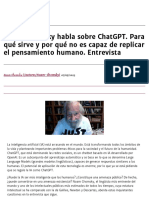 Noam Chomsky Habla Sobre ChatGPT.