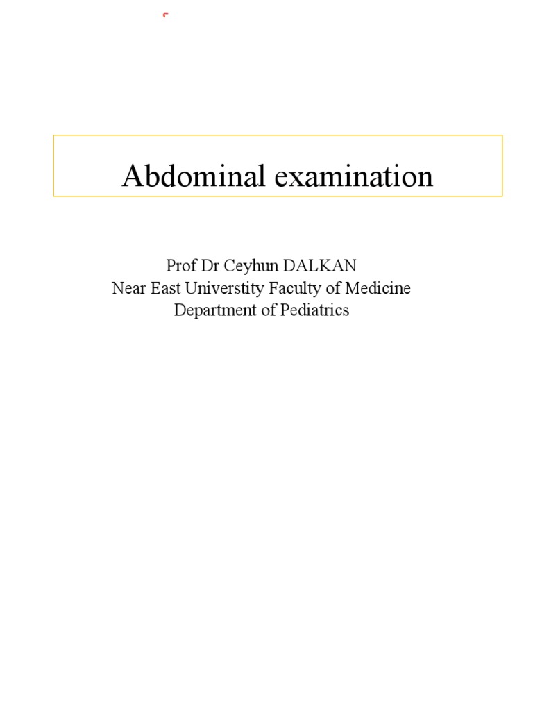 Abdominal Examination Jan 23 | PDF | Abdomen | Anatomy