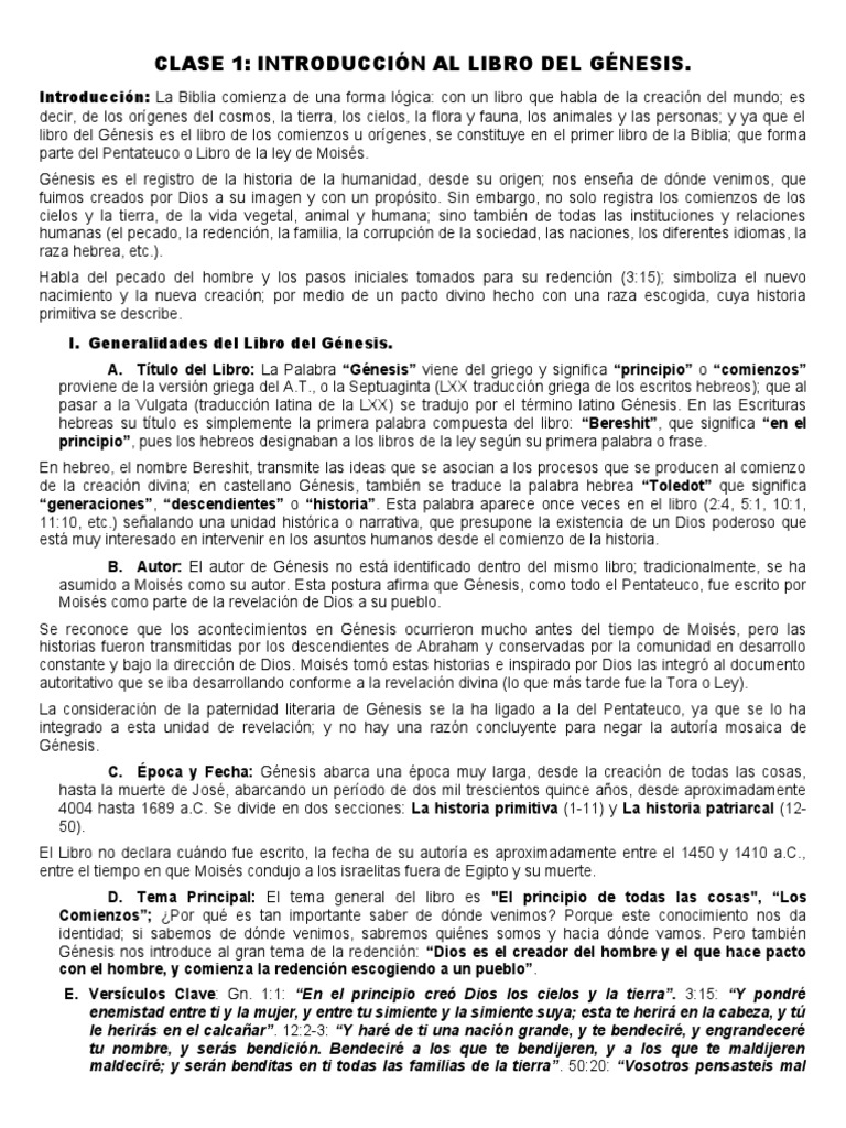 Introducción al Libro del Génesis | PDF | Libro del Génesis | Abrahán