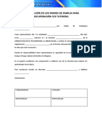 Autorización de Los Padres de Familia para Recuperación y