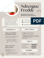 Brown and White Minimalist Graphic Designer CV Resume