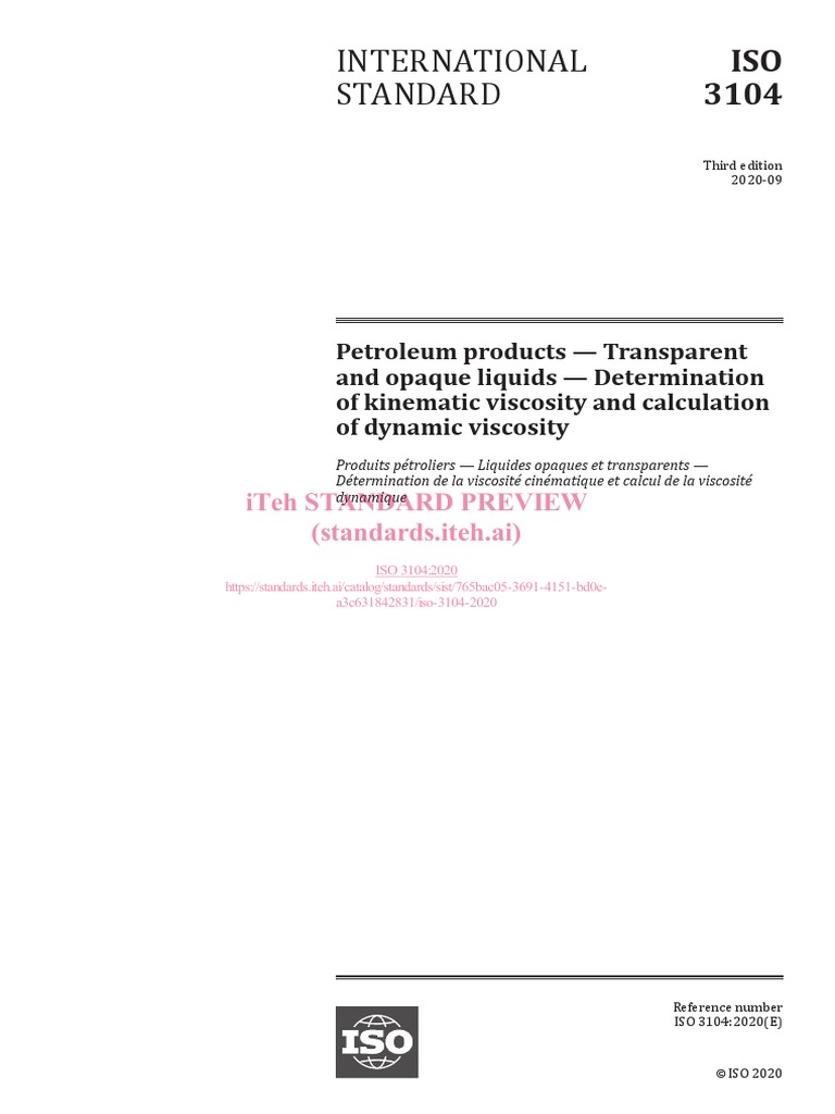 Iso 3104 2020 pdf calibration viscosity