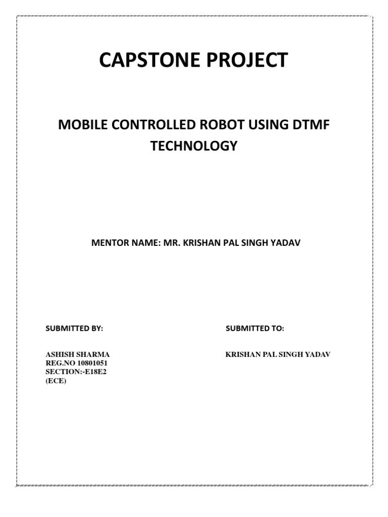 Mobile Robot Control via DTMF Technology | PDF | Flash Memory | Telephone